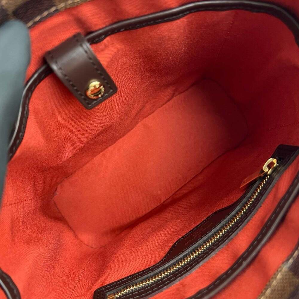 LOUIS VUITTON Authentic Vintage Brown Damier Leather Tote Bag - Picture 9 of 10